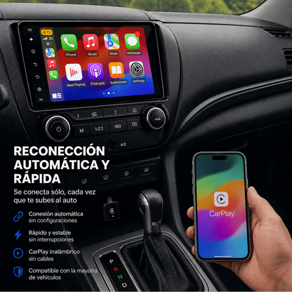Adaptador inalámbrico CarPlay y Android