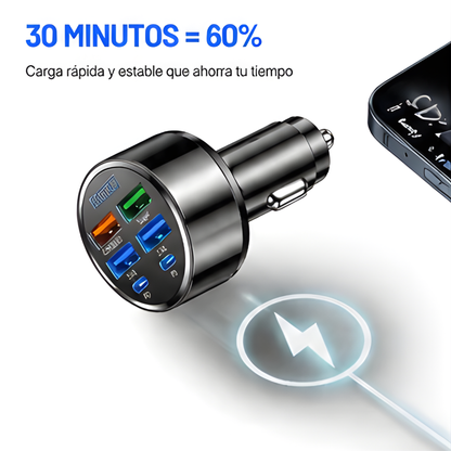 Cargador Rápido USB para Auto 250W