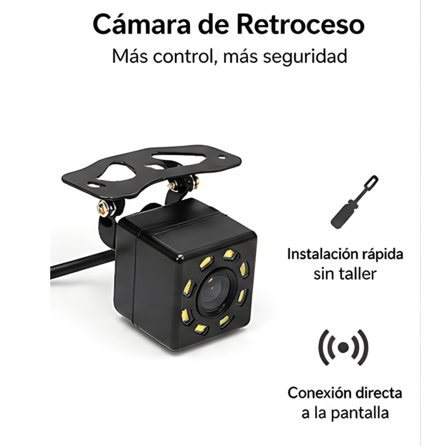 Pantalla Multimedia CarPlay y Android Auto con Cámara de Reversa