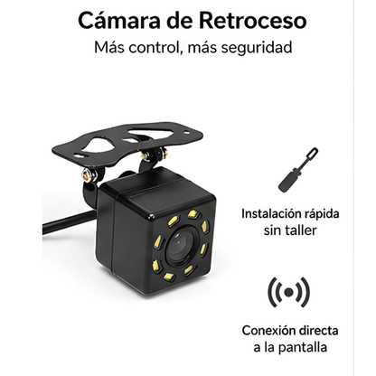 Pantalla Multimedia CarPlay y Android Auto con Cámara de Reversa