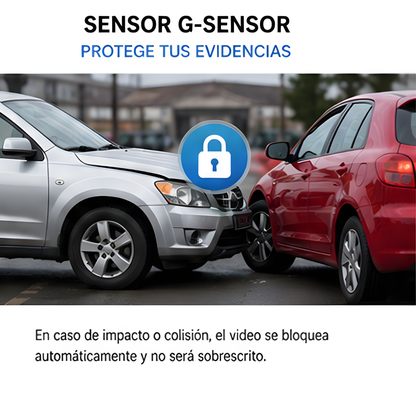 Cámara Dashcam HD con Cámaras de Reversa para Auto