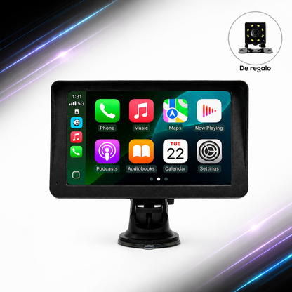 Pantalla Multimedia CarPlay y Android Auto con Cámara de Reversa